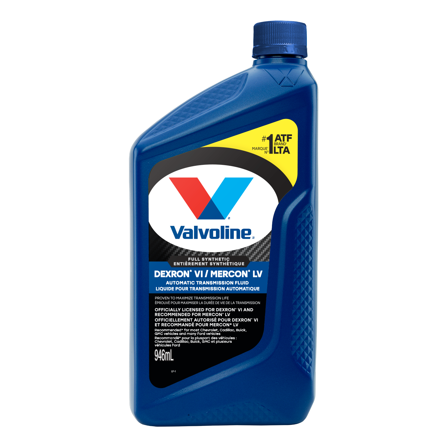 LIQUIDE POUR TRANSMISSION AUTOMATIQUE ENTIREMENT SYNTHTIQUE VALVOLINE MC  DEXRON-VI/MERCON LV - Valvoline Global Canada - French