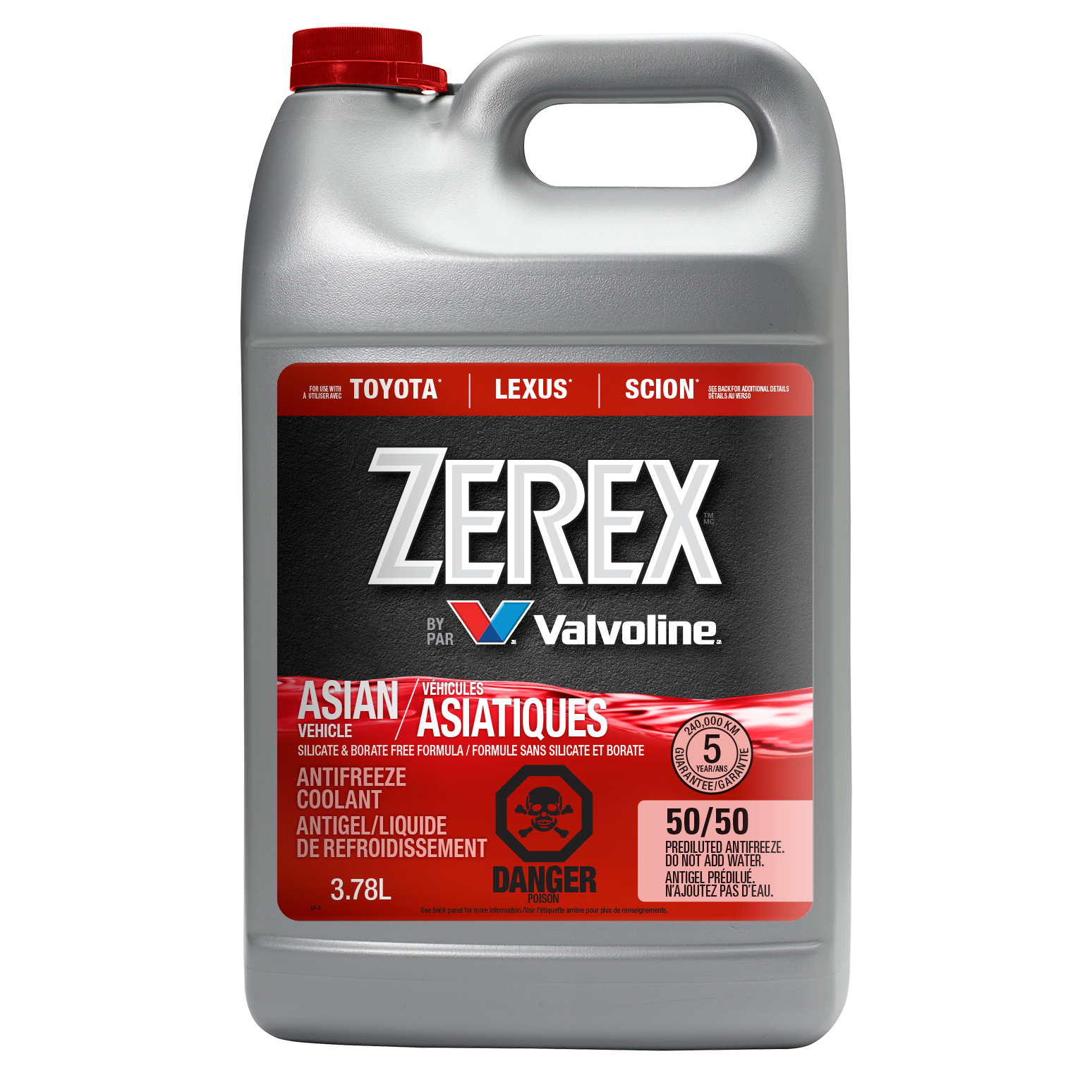 LIQUIDE ANTIGEL / LIQUIDE DE REFROIDISSEMENT ROUGE POUR VHICULES  ASIATIQUES VALVOLINE ZEREX - Valvoline Global Canada - French