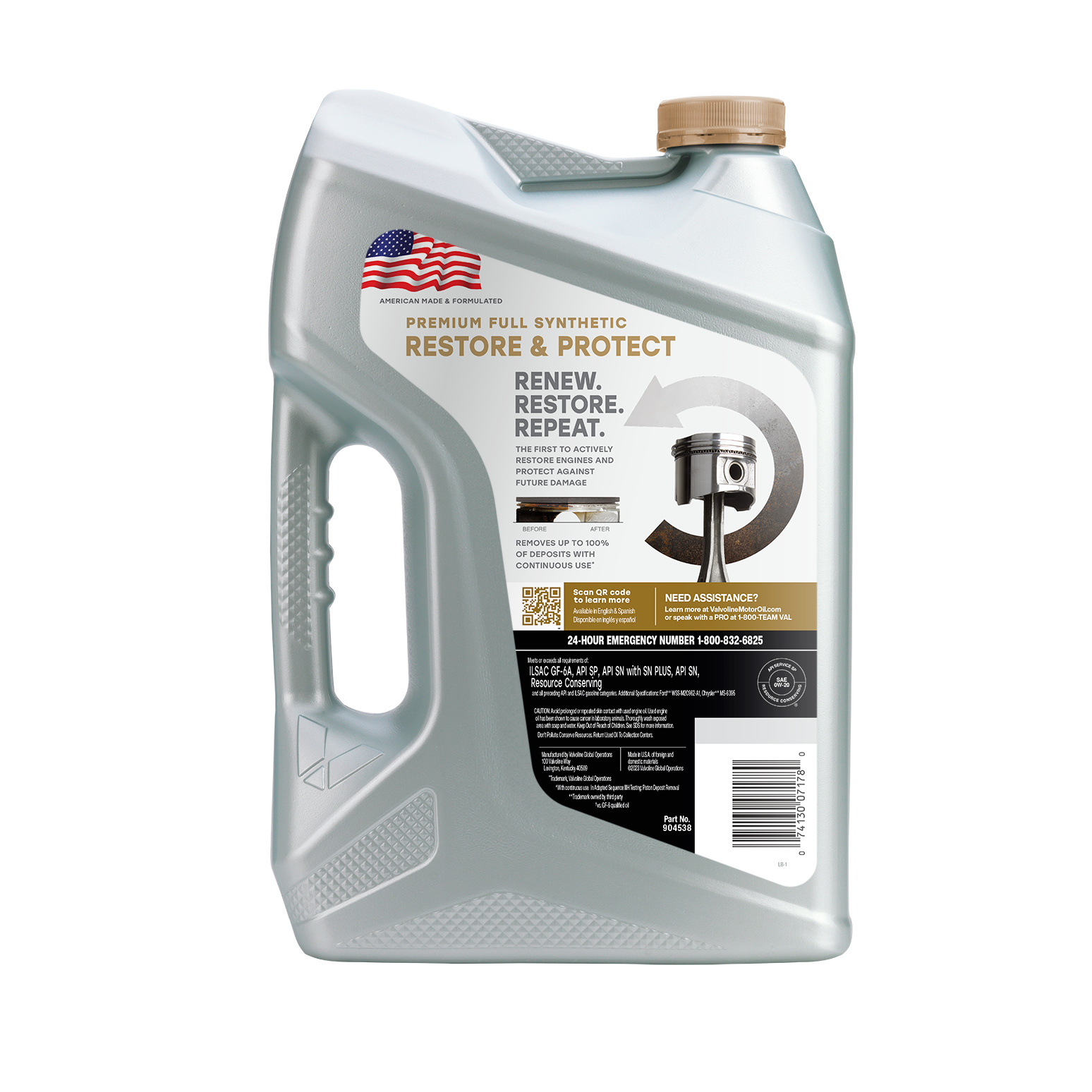 Valvoline Extended Protection Full Synthetic Motor Oil 0W-20 - 6-Quart Case, 10x Stronger Against Oil Breakdown - View #7